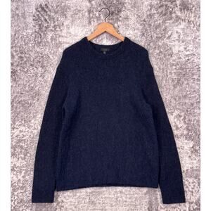 COS Sweater Medium Mens Relaxed Fit Alpaca Crewneck Blue